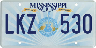 MS license plate LKZ530