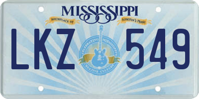 MS license plate LKZ549