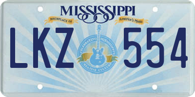 MS license plate LKZ554