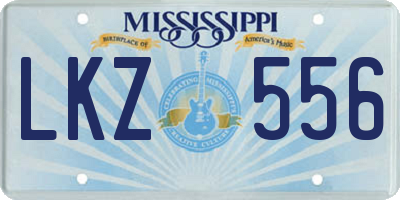 MS license plate LKZ556