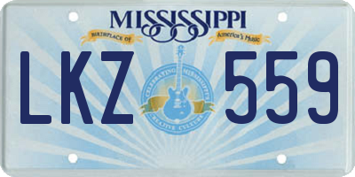 MS license plate LKZ559