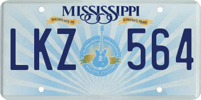 MS license plate LKZ564