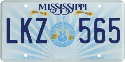 MS license plate LKZ565