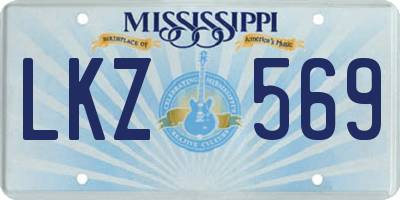 MS license plate LKZ569