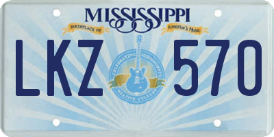MS license plate LKZ570