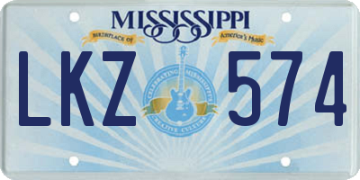 MS license plate LKZ574