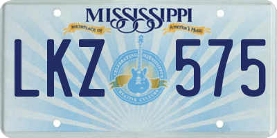 MS license plate LKZ575