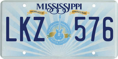 MS license plate LKZ576