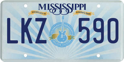 MS license plate LKZ590