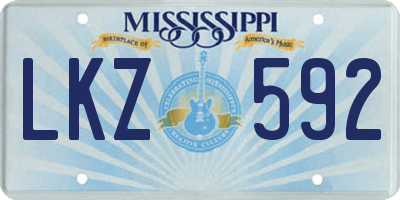 MS license plate LKZ592