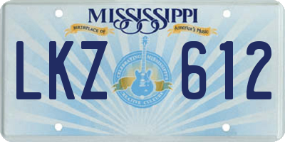 MS license plate LKZ612