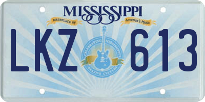 MS license plate LKZ613