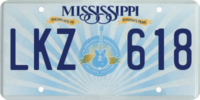 MS license plate LKZ618