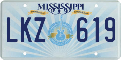 MS license plate LKZ619