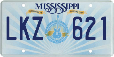 MS license plate LKZ621