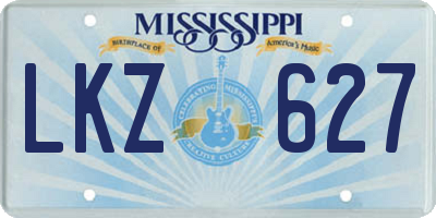 MS license plate LKZ627