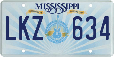 MS license plate LKZ634