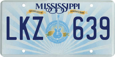 MS license plate LKZ639