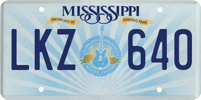 MS license plate LKZ640