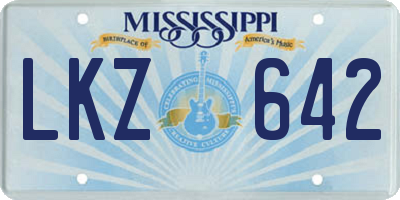 MS license plate LKZ642