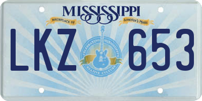 MS license plate LKZ653