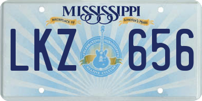 MS license plate LKZ656