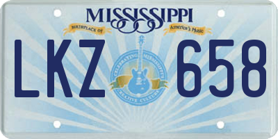 MS license plate LKZ658
