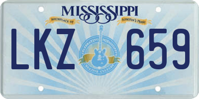 MS license plate LKZ659
