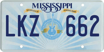 MS license plate LKZ662