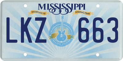 MS license plate LKZ663