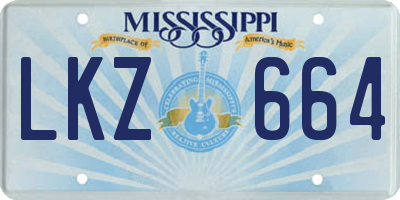 MS license plate LKZ664