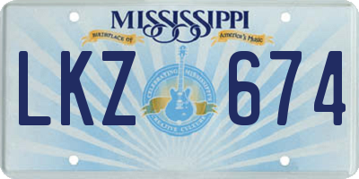 MS license plate LKZ674