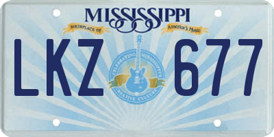 MS license plate LKZ677