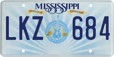 MS license plate LKZ684