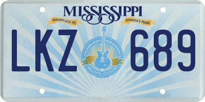 MS license plate LKZ689