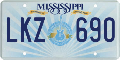 MS license plate LKZ690