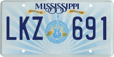 MS license plate LKZ691