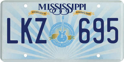 MS license plate LKZ695