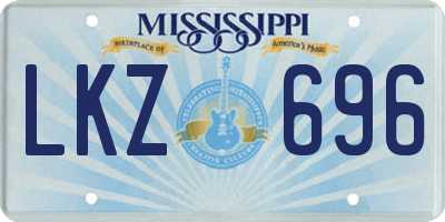 MS license plate LKZ696