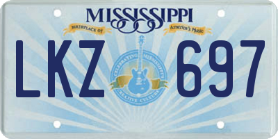 MS license plate LKZ697