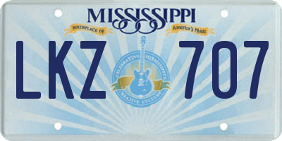 MS license plate LKZ707