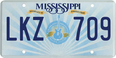 MS license plate LKZ709