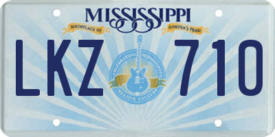 MS license plate LKZ710