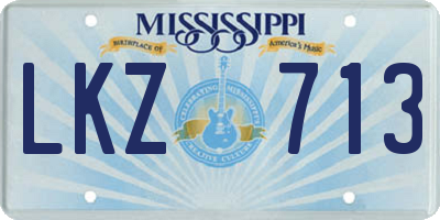MS license plate LKZ713