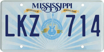 MS license plate LKZ714