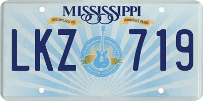 MS license plate LKZ719