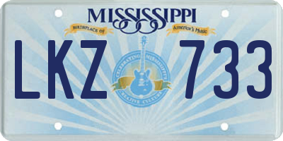 MS license plate LKZ733