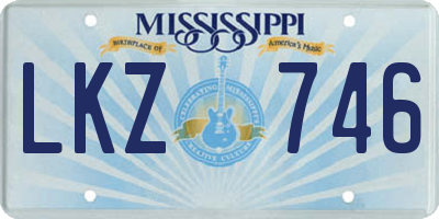 MS license plate LKZ746