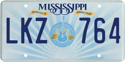 MS license plate LKZ764