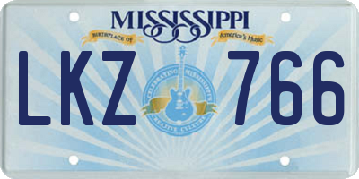MS license plate LKZ766